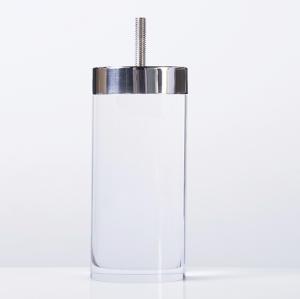 Acrylic Cylinder Leg w/ Stainless Top 2.25