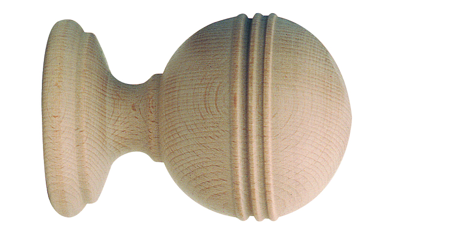 Finial Ringed Ball WH 2