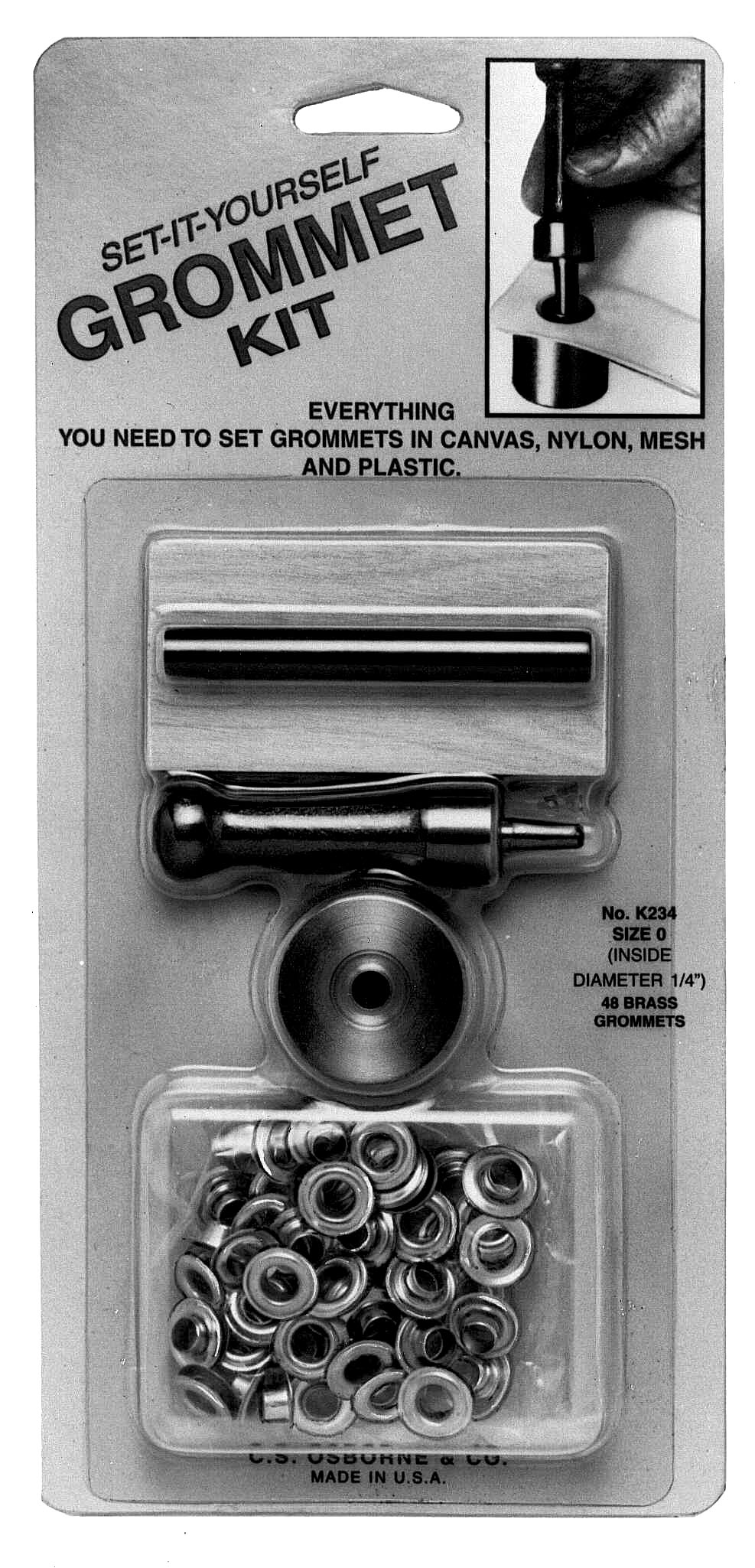 C.S. Osborne Set-It Yourself Nickel Grommet Kit