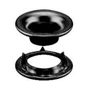 C.S. Osborne Rolled Rim Grommet W/Spur Washer - Dull Black - 0