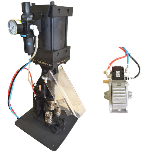 C.S. Osborne W-4 Pneumatic Button Machine