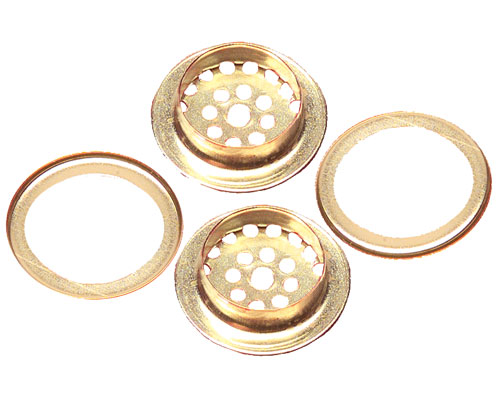 C.S. Osborne Brass Plain Rim Ventilators - 3/4