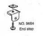 Kirsch Architrac End Stop With Pin Hole Return - 9684