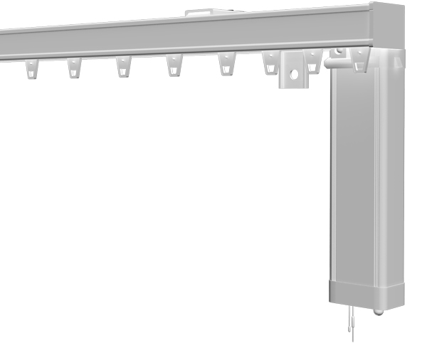 Kirsch Extruded Aluminum Architrac - 94001 Assembled Larger Image-Size & Fit Guide 