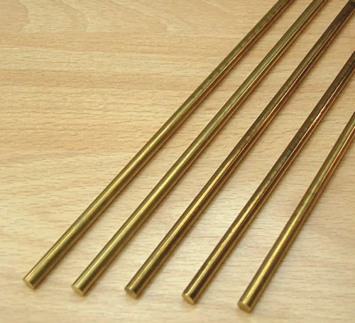 Brass Plated Steel Rodding -12 Pieces At Standard Cuts