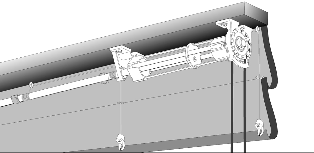 Assembled Rollease Headboard With 3/8