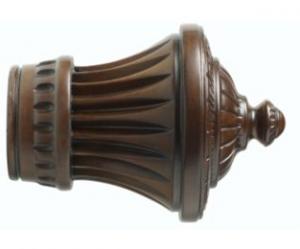 2" Wood Trends Charleston Finial - 841 - Coffee