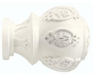 2" Wood Trends Lacey Finial - 025 - White