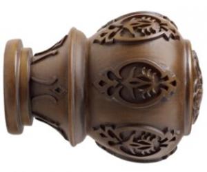 2" Wood Trends Lacey Finial - 827 - Hazelnut