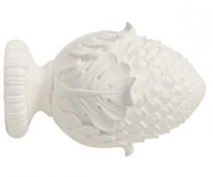 2" Wood Trends Oakleaf Cone Finial - 025 - White