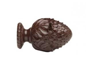 2" Wood Trends Oakleaf Cone Finial - 083 - Mahogany