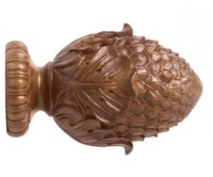 2" Wood Trends Oakleaf Cone Finial - 085 - Walnut