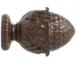 2" Wood Trends Oakleaf Cone Finial - 841 - Coffee