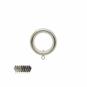 Round Ring With Liner - Polished Nickel Larger Image-Size & Fit Guide 