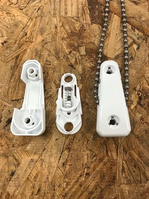 Rollease Chainhold Cover & Base - White Larger Image-Size & Fit Guide 