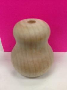 1" Wood Bell Cord Pull - Natural - 25 Per Bag